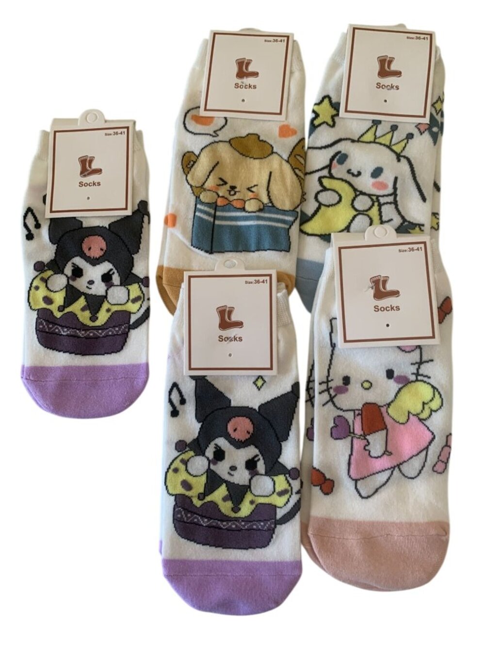 Socks For Women Size 36-41 Pack Of 5 Soft & Comfy Multicolor